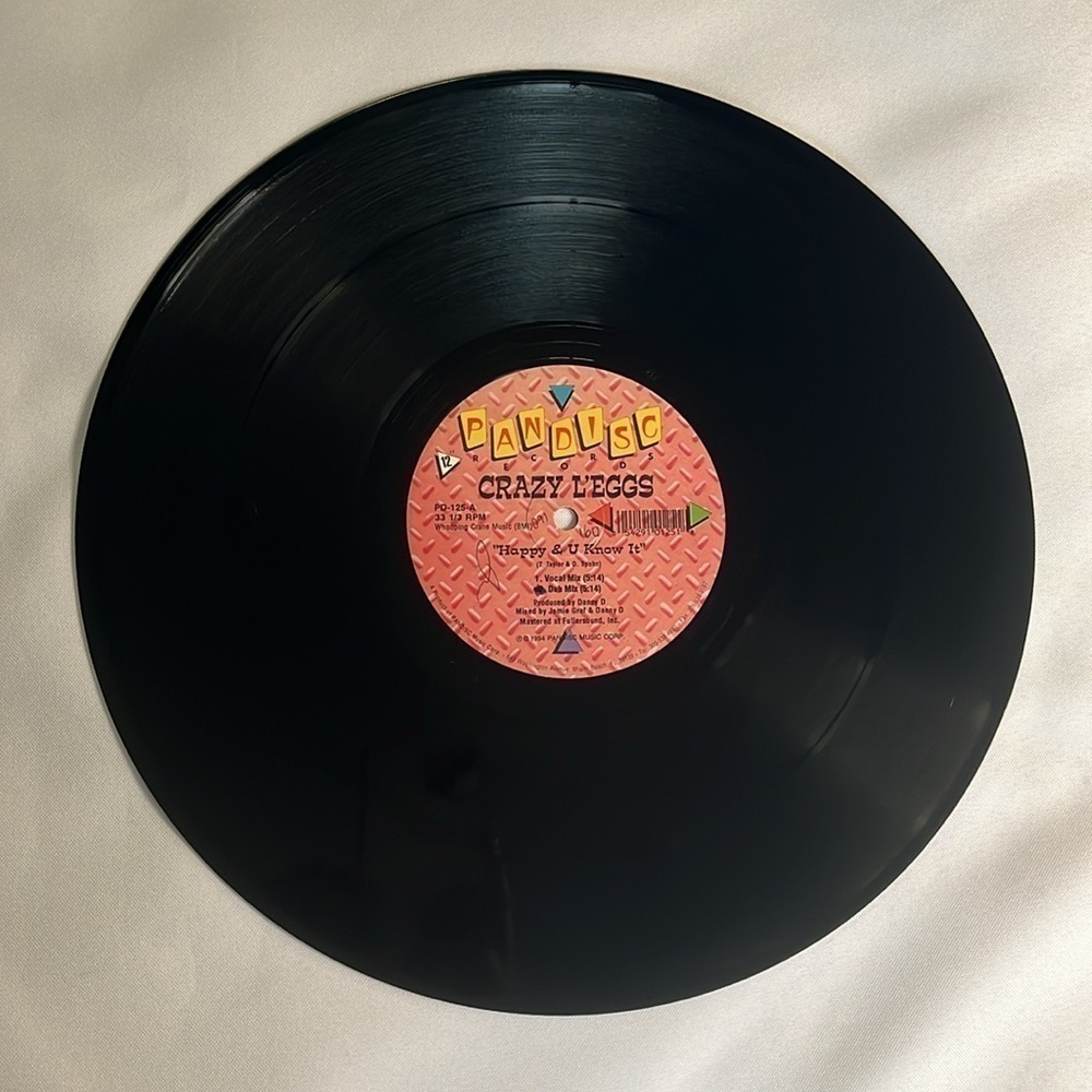 ✨ MIAMI BASS ✨ CRAZY L'EGGS – "HAPPY & U KNOW IT / DOIN' HIS OWN THANG" VINYL ✨✨ - Picture 5 of 6